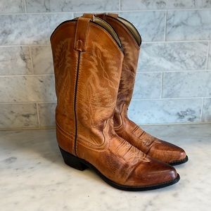 Brown Leather Heeled Boots
